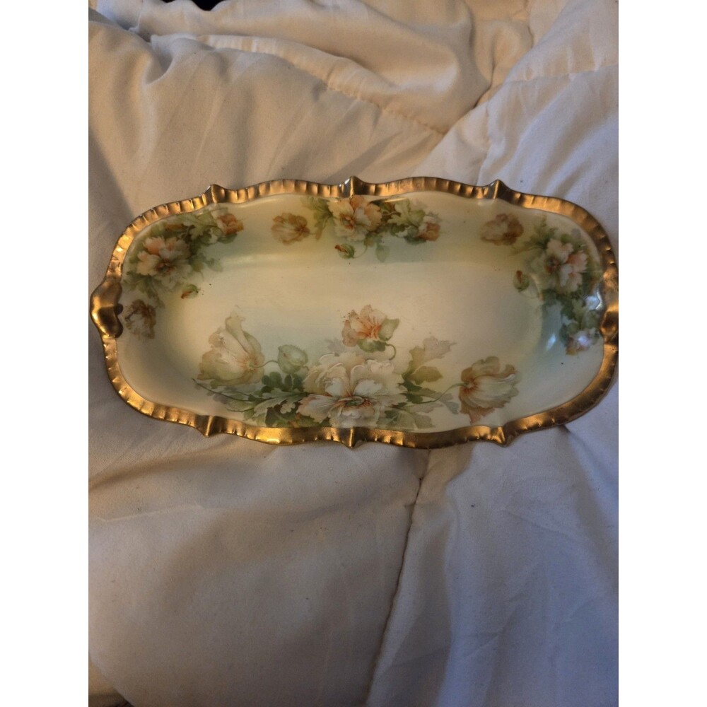 Vintage Beautiful Porcelain celery dish from Royal Rudolstadt in Prussia